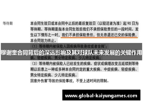 穆谢奎合同背后的深远影响及其对球队未来发展的关键作用