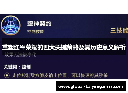 重塑红军荣耀的四大关键策略及其历史意义解析